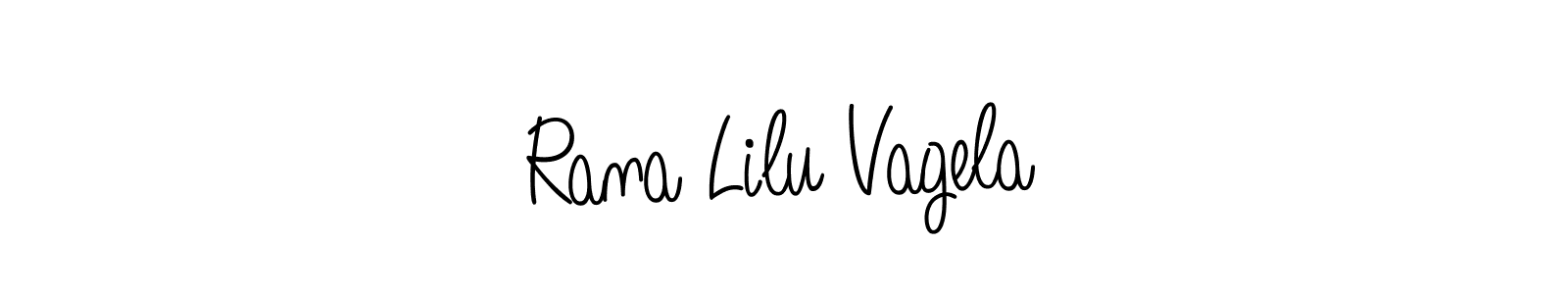 Also we have Rana Lilu Vagela name is the best signature style. Create professional handwritten signature collection using Angelique-Rose-font-FFP autograph style. Rana Lilu Vagela signature style 5 images and pictures png