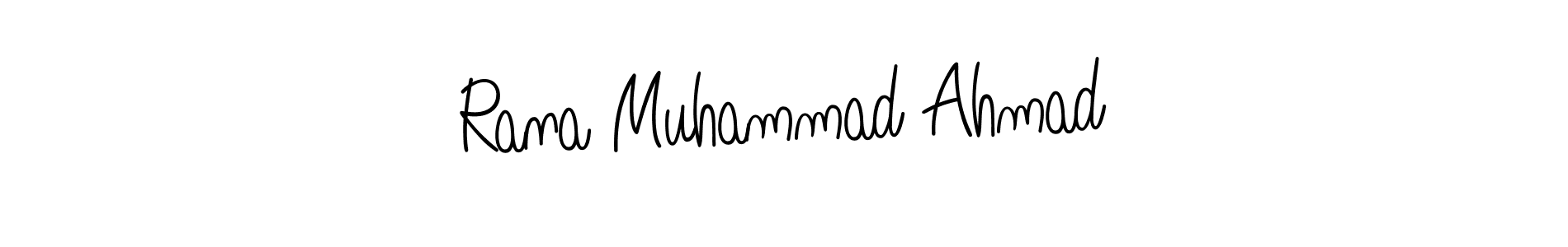 How to make Rana Muhammad Ahmad name signature. Use Angelique-Rose-font-FFP style for creating short signs online. This is the latest handwritten sign. Rana Muhammad Ahmad signature style 5 images and pictures png