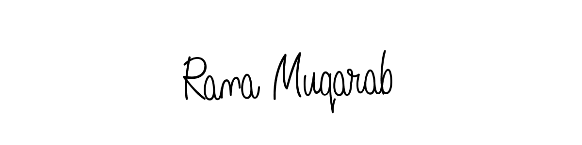How to make Rana Muqarab name signature. Use Angelique-Rose-font-FFP style for creating short signs online. This is the latest handwritten sign. Rana Muqarab signature style 5 images and pictures png