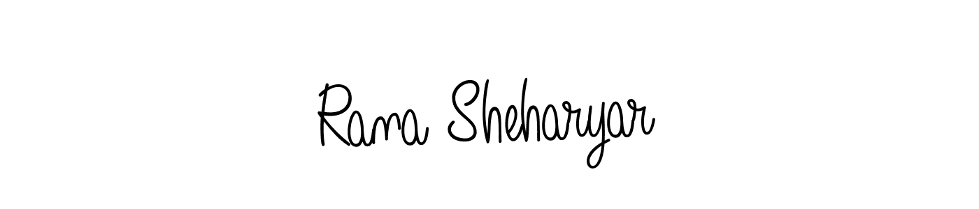 if you are searching for the best signature style for your name Rana Sheharyar. so please give up your signature search. here we have designed multiple signature styles  using Angelique-Rose-font-FFP. Rana Sheharyar signature style 5 images and pictures png