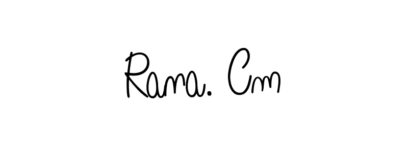 Use a signature maker to create a handwritten signature online. With this signature software, you can design (Angelique-Rose-font-FFP) your own signature for name Rana. Cm. Rana. Cm signature style 5 images and pictures png