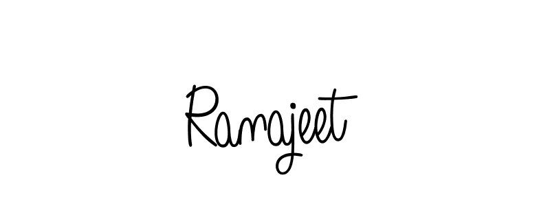 How to make Ranajeet name signature. Use Angelique-Rose-font-FFP style for creating short signs online. This is the latest handwritten sign. Ranajeet signature style 5 images and pictures png