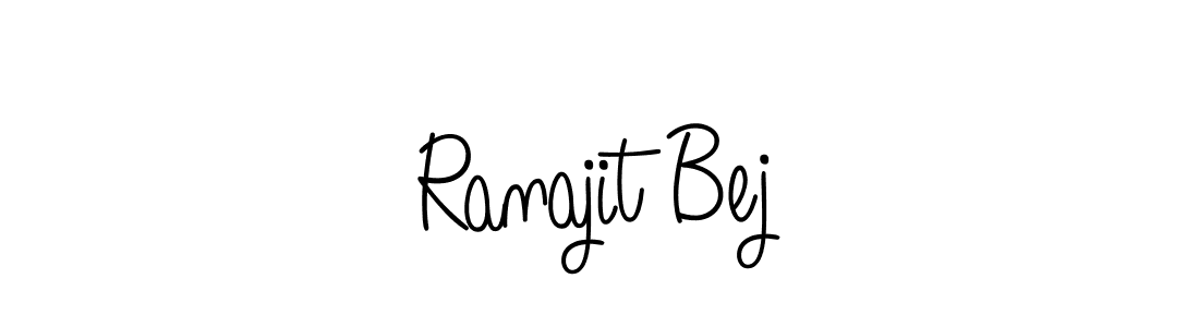 Use a signature maker to create a handwritten signature online. With this signature software, you can design (Angelique-Rose-font-FFP) your own signature for name Ranajit Bej. Ranajit Bej signature style 5 images and pictures png