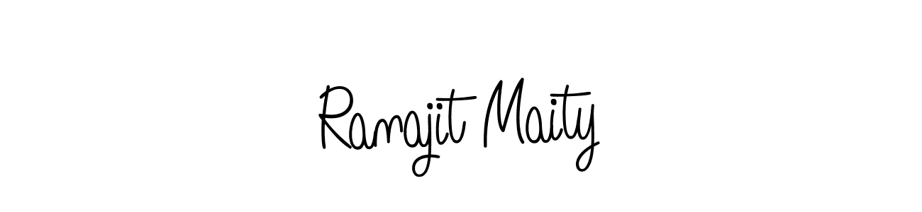 Use a signature maker to create a handwritten signature online. With this signature software, you can design (Angelique-Rose-font-FFP) your own signature for name Ranajit Maity. Ranajit Maity signature style 5 images and pictures png