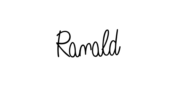Also we have Ranald name is the best signature style. Create professional handwritten signature collection using Angelique-Rose-font-FFP autograph style. Ranald signature style 5 images and pictures png