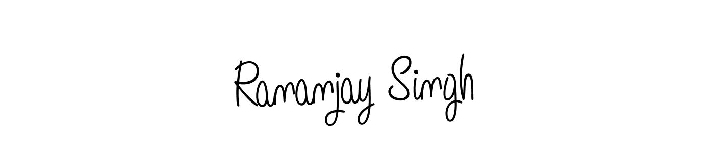 You should practise on your own different ways (Angelique-Rose-font-FFP) to write your name (Rananjay Singh) in signature. don't let someone else do it for you. Rananjay Singh signature style 5 images and pictures png