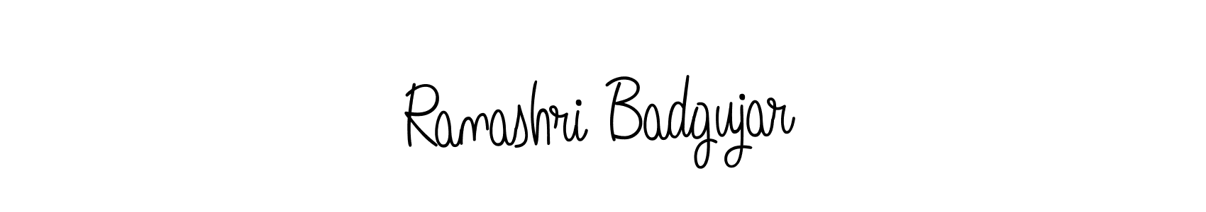 Ranashri Badgujar stylish signature style. Best Handwritten Sign (Angelique-Rose-font-FFP) for my name. Handwritten Signature Collection Ideas for my name Ranashri Badgujar. Ranashri Badgujar signature style 5 images and pictures png