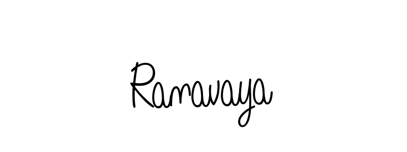 Use a signature maker to create a handwritten signature online. With this signature software, you can design (Angelique-Rose-font-FFP) your own signature for name Ranavaya. Ranavaya signature style 5 images and pictures png