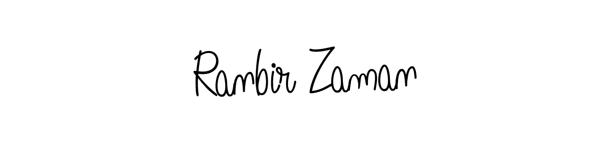 The best way (Angelique-Rose-font-FFP) to make a short signature is to pick only two or three words in your name. The name Ranbir Zaman include a total of six letters. For converting this name. Ranbir Zaman signature style 5 images and pictures png
