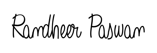 Create your official email sign-off with Randheer Paswan name in Angelique-Rose-font-FFP style. Crisp, clean, and perfectly legible across all screens. Randheer Paswan signature style 5 images and pictures png