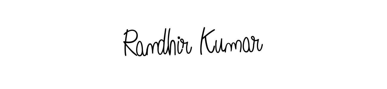 Create a beautiful signature design for name Randhir Kumar. With this signature (Angelique-Rose-font-FFP) fonts, you can make a handwritten signature for free. Randhir Kumar signature style 5 images and pictures png