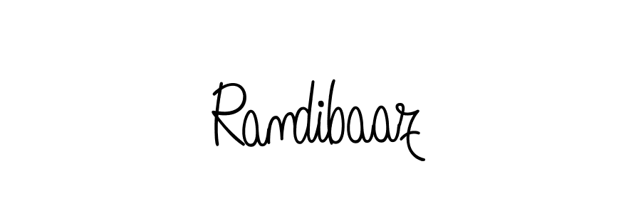 Make a beautiful signature design for name Randibaaz. With this signature (Angelique-Rose-font-FFP) style, you can create a handwritten signature for free. Randibaaz signature style 5 images and pictures png