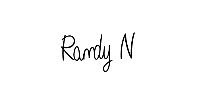 You should practise on your own different ways (Angelique-Rose-font-FFP) to write your name (Randy N) in signature. don't let someone else do it for you. Randy N signature style 5 images and pictures png