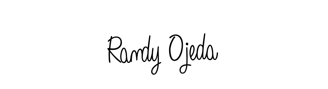 You should practise on your own different ways (Angelique-Rose-font-FFP) to write your name (Randy Ojeda) in signature. don't let someone else do it for you. Randy Ojeda signature style 5 images and pictures png