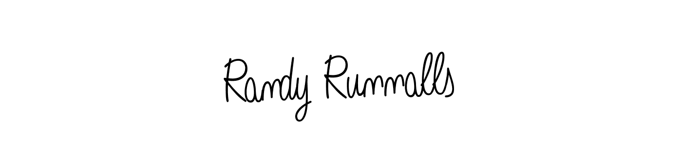 The best way (Angelique-Rose-font-FFP) to make a short signature is to pick only two or three words in your name. The name Randy Runnalls include a total of six letters. For converting this name. Randy Runnalls signature style 5 images and pictures png