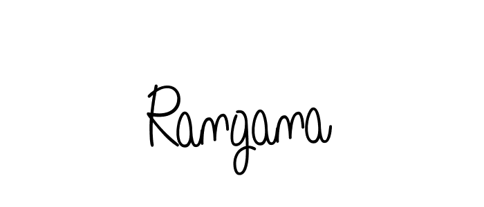 Make a beautiful signature design for name Rangana. With this signature (Angelique-Rose-font-FFP) style, you can create a handwritten signature for free. Rangana signature style 5 images and pictures png