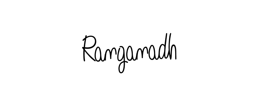 Design your own signature with our free online signature maker. With this signature software, you can create a handwritten (Angelique-Rose-font-FFP) signature for name Ranganadh. Ranganadh signature style 5 images and pictures png