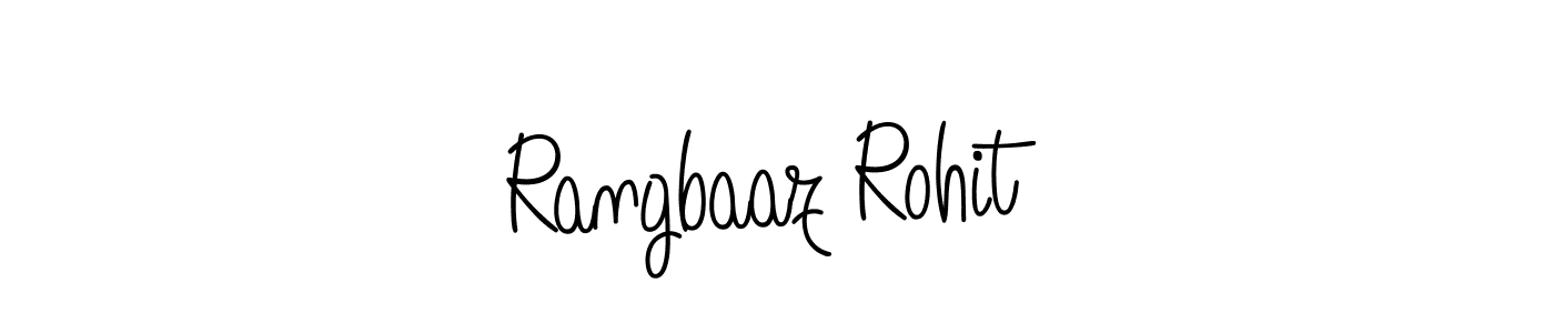 The best way (Angelique-Rose-font-FFP) to make a short signature is to pick only two or three words in your name. The name Rangbaaz Rohit include a total of six letters. For converting this name. Rangbaaz Rohit signature style 5 images and pictures png