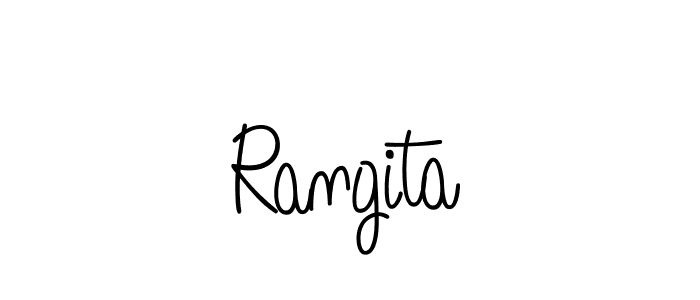 Design your own signature with our free online signature maker. With this signature software, you can create a handwritten (Angelique-Rose-font-FFP) signature for name Rangita. Rangita signature style 5 images and pictures png