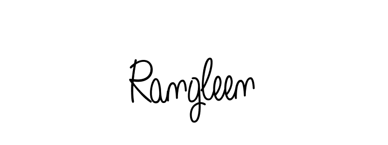 Use a signature maker to create a handwritten signature online. With this signature software, you can design (Angelique-Rose-font-FFP) your own signature for name Rangleen. Rangleen signature style 5 images and pictures png