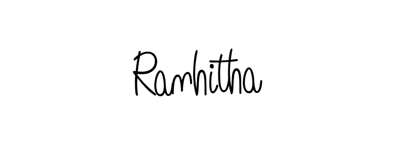 You should practise on your own different ways (Angelique-Rose-font-FFP) to write your name (Ranhitha) in signature. don't let someone else do it for you. Ranhitha signature style 5 images and pictures png