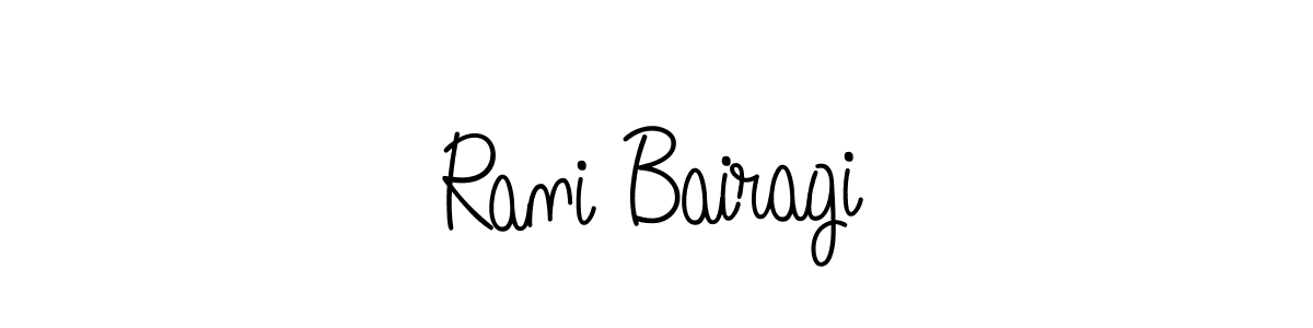 Design your own signature with our free online signature maker. With this signature software, you can create a handwritten (Angelique-Rose-font-FFP) signature for name Rani Bairagi. Rani Bairagi signature style 5 images and pictures png
