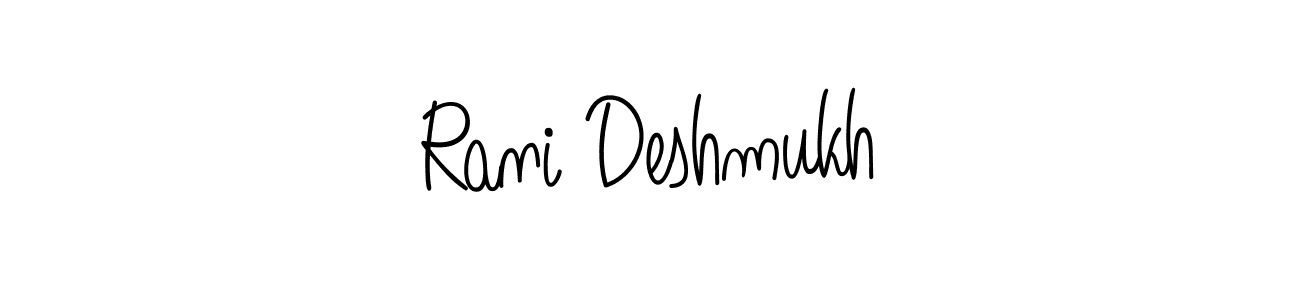 Design your own signature with our free online signature maker. With this signature software, you can create a handwritten (Angelique-Rose-font-FFP) signature for name Rani Deshmukh. Rani Deshmukh signature style 5 images and pictures png