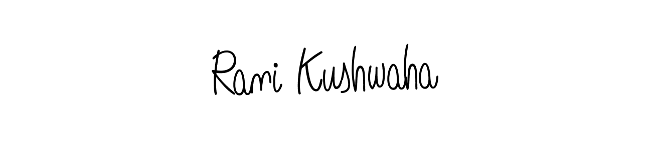 Angelique-Rose-font-FFP is a professional signature style that is perfect for those who want to add a touch of class to their signature. It is also a great choice for those who want to make their signature more unique. Get Rani Kushwaha name to fancy signature for free. Rani Kushwaha signature style 5 images and pictures png