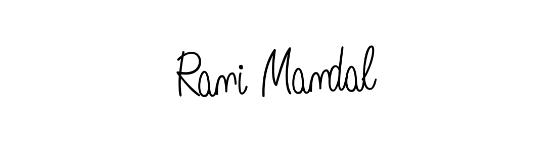 Use a signature maker to create a handwritten signature online. With this signature software, you can design (Angelique-Rose-font-FFP) your own signature for name Rani Mandal. Rani Mandal signature style 5 images and pictures png