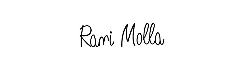 Also You can easily find your signature by using the search form. We will create Rani Molla name handwritten signature images for you free of cost using Angelique-Rose-font-FFP sign style. Rani Molla signature style 5 images and pictures png