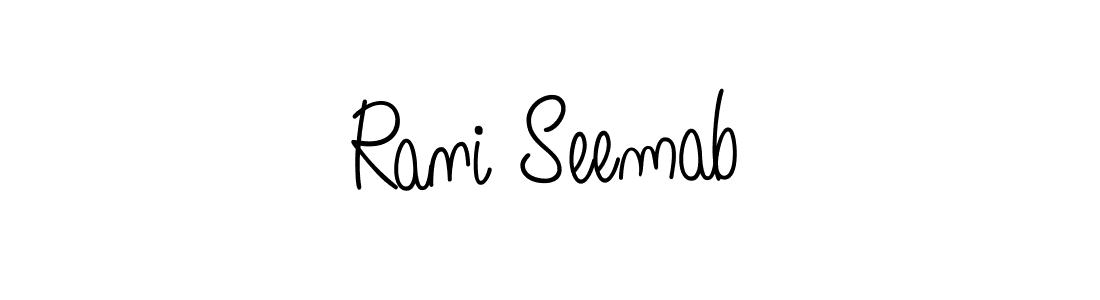 Make a beautiful signature design for name Rani Seemab. With this signature (Angelique-Rose-font-FFP) style, you can create a handwritten signature for free. Rani Seemab signature style 5 images and pictures png