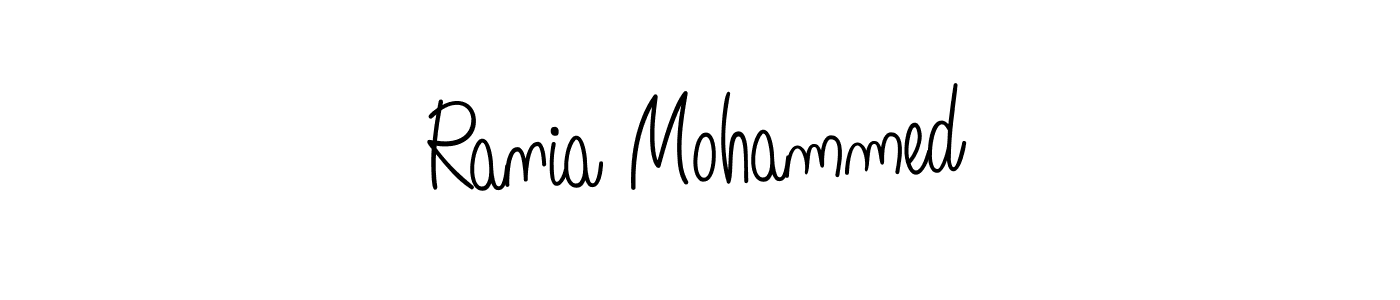 Also You can easily find your signature by using the search form. We will create Rania Mohammed name handwritten signature images for you free of cost using Angelique-Rose-font-FFP sign style. Rania Mohammed signature style 5 images and pictures png