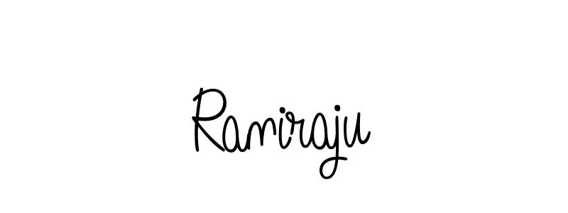 How to make Raniraju name signature. Use Angelique-Rose-font-FFP style for creating short signs online. This is the latest handwritten sign. Raniraju signature style 5 images and pictures png