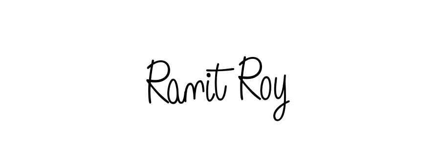 Use a signature maker to create a handwritten signature online. With this signature software, you can design (Angelique-Rose-font-FFP) your own signature for name Ranit Roy. Ranit Roy signature style 5 images and pictures png