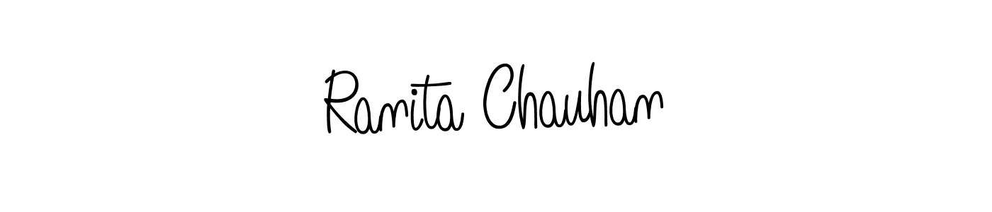 How to make Ranita Chauhan signature? Angelique-Rose-font-FFP is a professional autograph style. Create handwritten signature for Ranita Chauhan name. Ranita Chauhan signature style 5 images and pictures png