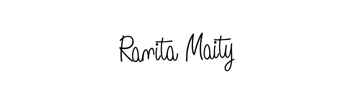 Use a signature maker to create a handwritten signature online. With this signature software, you can design (Angelique-Rose-font-FFP) your own signature for name Ranita Maity. Ranita Maity signature style 5 images and pictures png