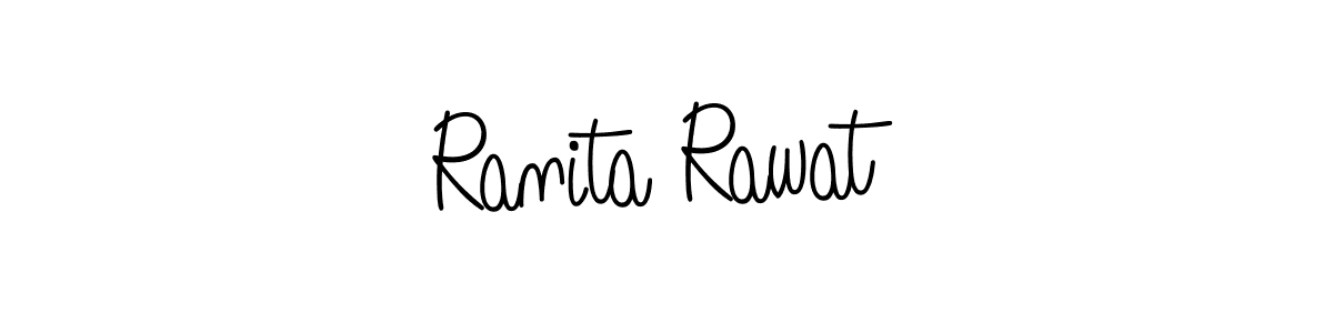 You should practise on your own different ways (Angelique-Rose-font-FFP) to write your name (Ranita Rawat) in signature. don't let someone else do it for you. Ranita Rawat signature style 5 images and pictures png