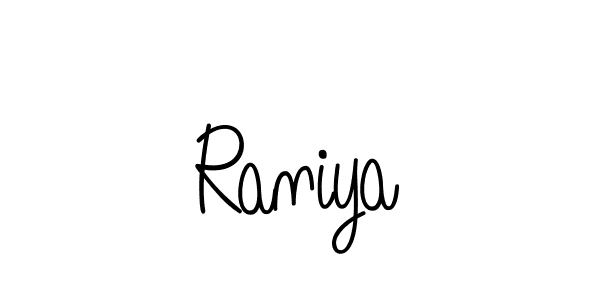 Create a beautiful signature design for name Raniya. With this signature (Angelique-Rose-font-FFP) fonts, you can make a handwritten signature for free. Raniya signature style 5 images and pictures png
