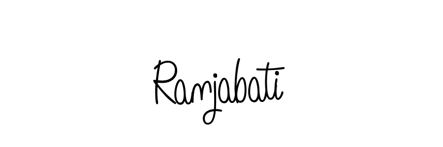 How to Draw Ranjabati signature style? Angelique-Rose-font-FFP is a latest design signature styles for name Ranjabati. Ranjabati signature style 5 images and pictures png