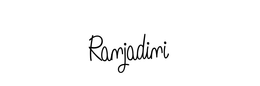 Use a signature maker to create a handwritten signature online. With this signature software, you can design (Angelique-Rose-font-FFP) your own signature for name Ranjadini. Ranjadini signature style 5 images and pictures png