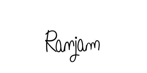 Make a beautiful signature design for name Ranjam. With this signature (Angelique-Rose-font-FFP) style, you can create a handwritten signature for free. Ranjam signature style 5 images and pictures png