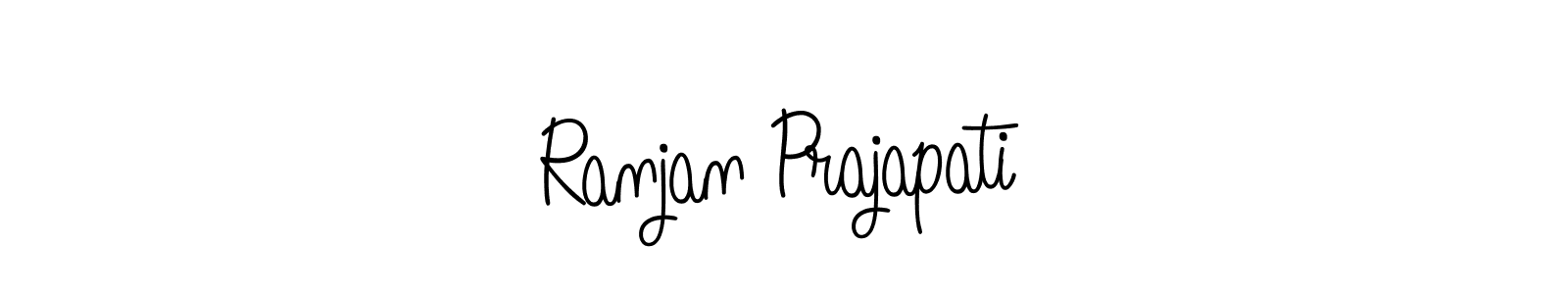 You should practise on your own different ways (Angelique-Rose-font-FFP) to write your name (Ranjan Prajapati) in signature. don't let someone else do it for you. Ranjan Prajapati signature style 5 images and pictures png