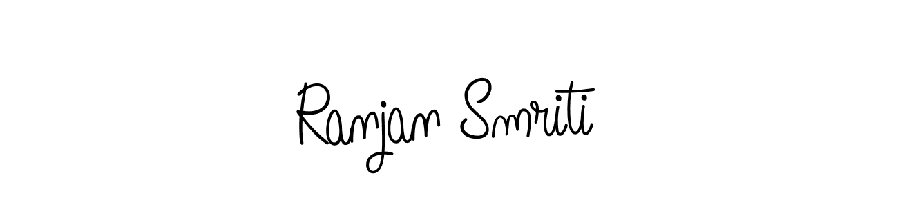 Design your own signature with our free online signature maker. With this signature software, you can create a handwritten (Angelique-Rose-font-FFP) signature for name Ranjan Smriti. Ranjan Smriti signature style 5 images and pictures png