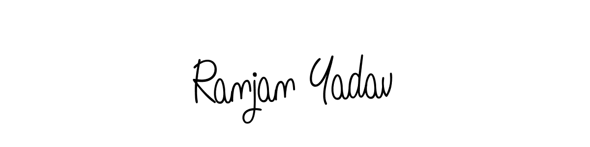 Create a beautiful signature design for name Ranjan Yadav. With this signature (Angelique-Rose-font-FFP) fonts, you can make a handwritten signature for free. Ranjan Yadav signature style 5 images and pictures png