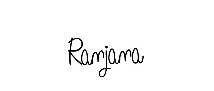 How to make Ranjana name signature. Use Angelique-Rose-font-FFP style for creating short signs online. This is the latest handwritten sign. Ranjana signature style 5 images and pictures png