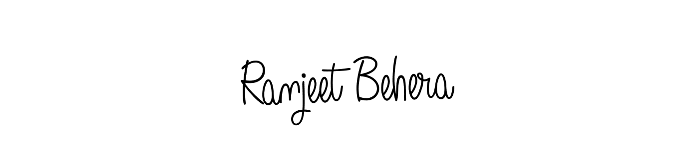 Create a beautiful signature design for name Ranjeet Behera. With this signature (Angelique-Rose-font-FFP) fonts, you can make a handwritten signature for free. Ranjeet Behera signature style 5 images and pictures png