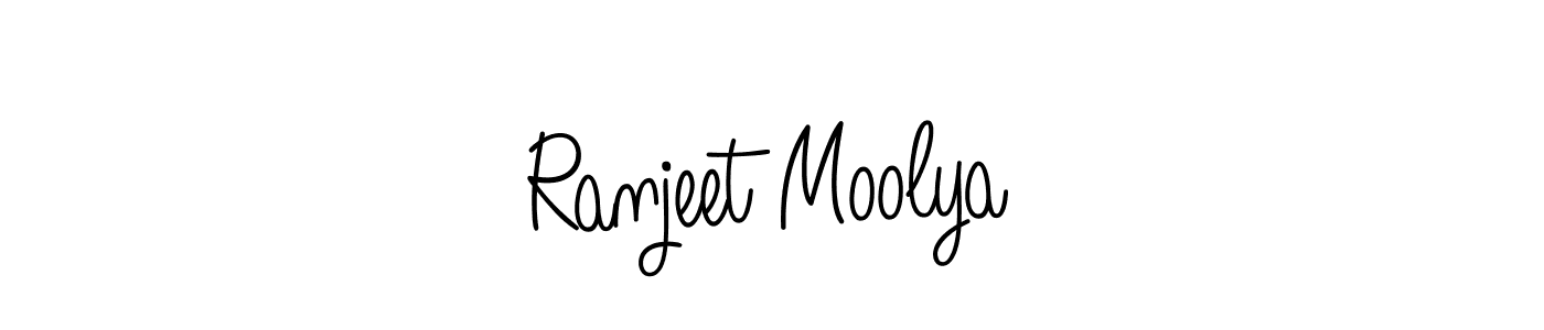 Angelique-Rose-font-FFP is a professional signature style that is perfect for those who want to add a touch of class to their signature. It is also a great choice for those who want to make their signature more unique. Get Ranjeet Moolya name to fancy signature for free. Ranjeet Moolya signature style 5 images and pictures png