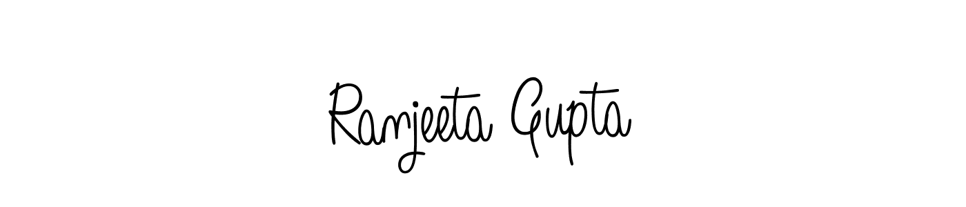 Also we have Ranjeeta Gupta name is the best signature style. Create professional handwritten signature collection using Angelique-Rose-font-FFP autograph style. Ranjeeta Gupta signature style 5 images and pictures png