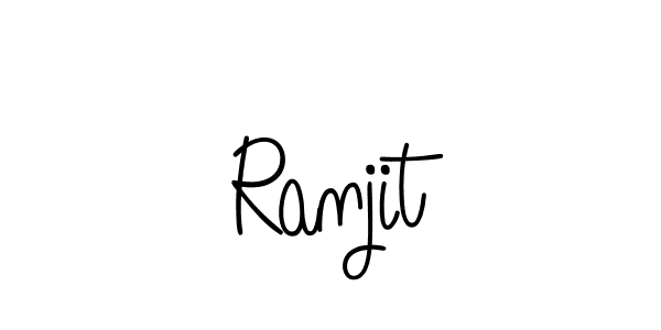 You should practise on your own different ways (Angelique-Rose-font-FFP) to write your name (Ranjit) in signature. don't let someone else do it for you. Ranjit signature style 5 images and pictures png