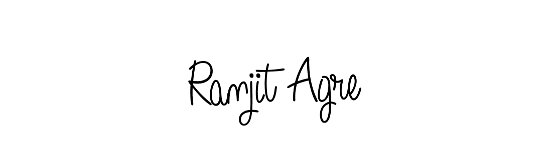 The best way (Angelique-Rose-font-FFP) to make a short signature is to pick only two or three words in your name. The name Ranjit Agre include a total of six letters. For converting this name. Ranjit Agre signature style 5 images and pictures png